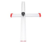 Fafeicy Regla de Posicionamiento de Perforación de 60 Cm, Regla de Medición de ángulo Múltiple de Aleación de Aluminio, Herramienta de Paneles de Yeso de Hardware de Gabinete con