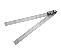 Fafeicy Regla de Protractor Digital, Buscador de ángulo de Acero Inoxidable de 0-300 Mm con Pantalla LCD, Rango de Medición de 0-360 ° para Proyectos de Carpintería, Construcción y