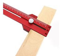 Fafeicy Regla de Trazado Cuadrada en T, Regla en T de Marcado de Aleación de Aluminio de 0 a 26 Cm, Trazador de Carpintería con Escala Clara, Herramienta de Diseño Tipo para Medir el Marcado de