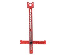 Fafeicy Regla de Trazado de Posicionamiento de Perforación Herramienta de Marcado de Medición Cuadrada en T Ajustable para Herrajes para Gabinetes de Carpintería Plantilla Hecha de