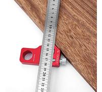 Fafeicy Regla de Trazado, Herramienta de Marcado Portátil de Aleación de Aluminio para Carpintería y Automoción con Precisión de Medición de 0,1 Mm y Diseño Compacto