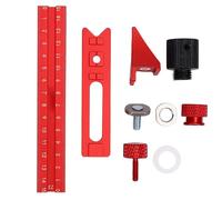 Fafeicy Regla Guía de Carpintería de 4 Lados, Herramienta de Marcado Magnético de Aleación de Aluminio de 17,5 Pulgadas para Gabinetes, Techos, Medición de Diseño de Marco (Estilo 2)