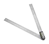 Fafeicy Regla Transportadora Goniómetro Digital de Acero Inoxidable, LCD Fácil de Leer, Versatilidad 2 en 1, Bloqueo Ajustable, para Proyectos de Carpintería y Bricolaje