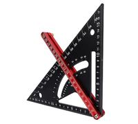 Fafeicy Regla Triangular de Carpenter Square, Aleación de Aluminio Barra de Ubicación de Ajuste Ajustable a Escala de Doble Cara Multi Funcional, con Plantillas Incorporadas