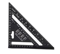 Fafeicy Regla Triangular, Herramienta Cuadrada de Carpintero de Aluminio de 7 Pulgadas con Marcado Láser, Medición de ángulo y Longitud, Bordes Pulidos, Herramienta Portátil para