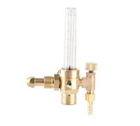 Fafeicy Regulador de Argón, Caudalímetro de Latón con Flujo de Salida Ajustable de 0 a 25 Lpm, Manómetro Grande de 1,5 Pulgadas de 0 a 4000 PSI, para Soldadura Mig y Tig