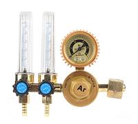 Fafeicy Regulador de Presión 0,25 MPa para Soldadura TIG/MIG con Medidor de Flujo para Argón/CO2, Doble Calibre, Aleación de Zinc, Diseño Compacto