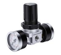 Fafeicy Regulador de Presión de Aire con 2 Manómetros, 0-150 PSI Salida de Entrada Ajustable 1/4 NPT Puerto de Manómetro 1/8 NPT, para Herramientas Neumáticas de Compresor de Aire
