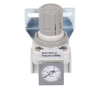 Fafeicy Regulador de Presión de Aire con Manómetro G1/4 14.5-123.3PSI Válvula de Control para Herramienta Neumática de Compresor de Aire, Soporte de Acero