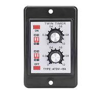 Fafeicy Relé de Interruptor de Tiempo de Control de Perilla, relé de Temporizador Doble Control de Encendido y Apagado de Sección Múltiple para Voltaje AC110V/220V con 5,000,000 de Tiempos