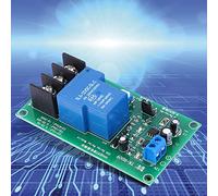 Fafeicy Relé de Retardo de Temporizador DC de 12 V, Rango Ajustable de | Control de temporización de chip NE555, conmutación de modo Jumper A/B, activación de retardo automatizada, salida de relé