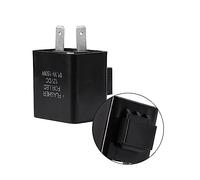 Fafeicy Relé Intermitente LED de 2 Pines, Metal Plástico, Parpadeo Rápido Fijo, Compatible con Motocicletas y Bicicletas de 12 V