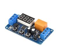 Fafeicy Relé Temporizador de Ciclo Ajustable, Módulo de Interruptor de Retardo de Tiempo Digital con Rango de 0,1 S-999 Min para Control de Luz LED de Motor de, Placa de Circuito Temporizador de 12