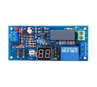 Fafeicy Relé Temporizador de Retardo 220V, 1-99 Segundos/Minutos Rango Ajustable, Contacto Seco Salida Pasiva, Display Digital Rojo 2 Dígitos, Ajuste de Tiempo Mediante potenciómetro 500K