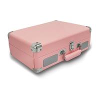 Fafeicy Reproductor de Discos Vintage con Grabación USB 33 45 78 RPM Tirnable para 7 10 12 Pulgadas Fonógrafo Portátil Portátiles Entrada de de 3.5 Mm de 3.5 Mm (Pink)