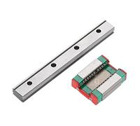 Fafeicy Riel Guía Lineal en Miniatura LML12B Pequeño, 12 Mm de Ancho + Bloque Deslizante para Movimiento Lineal de Precisión, con de Lubricación (100 mm)