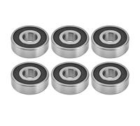 Fafeicy Rodamientos de Bolas Radiales de : Cojinetes de Ranura Profunda de Goma de Goma de 10 Piezas de (6300 sello de goma)