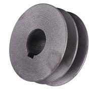 Fafeicy Rueda de polea de Acero, 7 x 7 x 3 cm polea de Pista de Doble Ranura en U, Diámetro de 72 mm y Diámetro Interior de 24 mm, para Motor de máquina de Corte