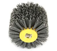 Fafeicy Rueda de Trefilado, Rueda de Pulido y Bruñido, Tambor de Cepillo de Alambre de Seda, Herramienta de Acondicionamiento de Superficies Grano #80, Alta Eficiencia, Multiusos, Fácil de Usar,