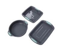 Fafeicy Sartenes de Pastel de Silicona -alatina sin un Palo para Postres Caseros Horno Juego de Horno Seguro para la Cocina Casera, 3pcs