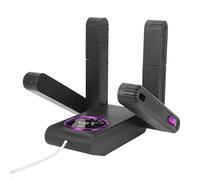 Fafeicy Secador de Zapatos Eléctrico de Doble Brazo de Calentadores de Zapatos Ajustables con Temporizador, Calentador de Troncal Portátil para Viajeros (EU enchufe 220V)