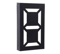 Fafeicy SeñAl de Dirección Digital Solar, Luz LED de ABS Impermeable con Energía Solar, Brillo Ajustable, Iluminación Blanca Cálida para Visualización de Números de Casa Al Aire Libre