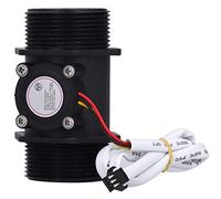 Fafeicy Sensor de Flujo de Agua YF-DN40, Caudalímetro de Turbina, Plástico, 5-150L/min, DC 3.5-24V, Rosca Macho 47mm, para Calentadores de Agua