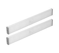 Fafeicy Sensor de Movimiento Recargable Tiempo de Brillo Ajustable para la Escalera de Dormitorio Joyería Tasación Blanca Fría 2 Paquete