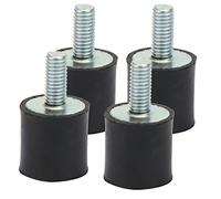 Fafeicy Silentblock Amortiguador Antivibración M5 4 Piezas Soportes de Goma para Coche Barco Compresor de Aire y Bobinas con Diseño Geométrico