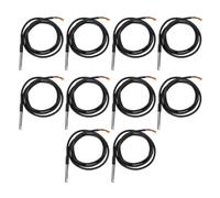 Fafeicy Sonda Sensor de Temperatura Digital, A Prueba de Agua 304 | 10 Pcs 1 Metro Sondas de Cable, Monitoreo de Refrigerador HVAC, Uso en Invernadero y Almacén, Construcción de Acero