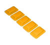 Fafeicy Soporte del Soporte del Soporte del Soporte de Montaje de Batería de 5 Piezas para Herramientas de Alimentación de Batería de Litio M18 18 V con 4 Agujeros de Tornillo ABS ABS (Yellow)