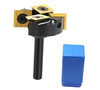 Fafeicy Subir en el Enrutador de Broca de Broca de Broca de Broca de Broca 4 Flauta 1-3/8in Diámetro de Corte Ti Recubierto para Fresador CNC con Cuchillas Intercambiables de Doble Cara