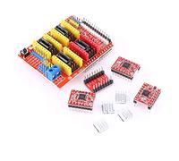 Fafeicy Tablero CNC V3.0 con A4988 Pintor de Motor Paso a Paso: para el Diseño Compacto de la Impresora 3D Grabador