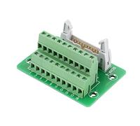 Fafeicy Tablero PLC, Conector de Bloque de Terminal de Encabezado Masculino de 20 Pines para la Interfaz PLC, Soporte de Riel DIN con Soporte, 48V 1A, Ideal para el Control de Servo e