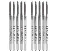 Fafeicy Taladro de Roscar de 10 Piezas, Acero de Alta Velocidad, Flauta Recta, Herramientas Duraderas y Eficientes para Acero Inoxidable y Hierro, Ideal para Proyectos de Hardware