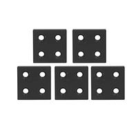 Fafeicy Tapa de Extremo de Perfil de Aluminio, Placa de Cubierta de Doble Ranura 4040 de 5 Piezas para Marco Industrial, Impresora 3D, Enrutador CNC (BLACK)