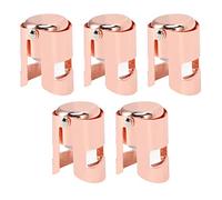 Fafeicy Tapones para Botellas de Champán, Selladores de Vino Espumoso de Acero Inoxidable, Paquete de 5 Tapones para Botellas Reutilizables, 2,2 X 1,5 Pulgadas, para Champán, Vino Tinto, Accesorios
