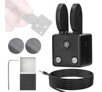 Fafeicy Tecla de Paleta Doble Keyer Automático de Código Morse CW con Base Magnética para Radio de Onda Corta Ham Radio Portátil