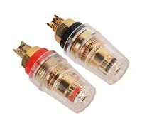 Fafeicy Terminal Inversor de Latón Rojo Negro 2 Uds con Puerto de Tornillo M8x0,75mm 220V-380V para Equipos Electrónicos Solar RV Truck