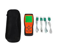 Fafeicy Termómetro Digital Tipo K de 4 Canales, con Probador de Temperatura de 4 Sondas para -200 a 1372 ℃ (-328 a 2501 ℉) con Funda de Goma de Silicona Extraíble