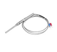 Fafeicy Termopar Tipo K, Sensor de Temperatura de Acero Inoxidable 304, Sonda M8 de 5x50 Mm con Aislamiento, para Maquinaria de Plástico, Industria Alimentaria Textil (1M)