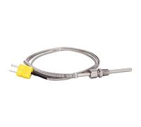 Fafeicy Termopar Tipo K, Sonda de Sensor de Temperatura con Rosca NPT de 1/8 pulg. Sonda de 80 Mm Cable de 1 Metro, para Aplicaciones de Metalurgia de Química Industrial