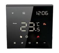 Fafeicy Termostato Inteligente Negro ME82 LED 7 Control de Aplicación con Pantalla Táctil Funciona con el 90 por Ciento de los Sistemas Domésticos de (Calefacción por Suelo eléctrico 16A)