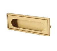 Fafeicy Tirador de Latón para Armario, Tiradores Empotrados Pulidos para Armario y de Cocina, Tamaño 105x38x12mm, Ideal para Cajones y Puertas Correderas