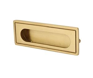 Fafeicy Tirador de Latón para Armario, Tiradores Empotrados Pulidos para Armario y de Cocina, Tamaño 105x38x12mm, Ideal para Cajones y Puertas Correderas