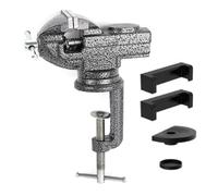 Fafeicy Tornillo de Banco de 70 Mm con Accesorios de 4 Piezas con Abrazadera de 300 Kg (Negro con 4 accesorios.)