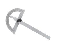 Fafeicy Transportador de 180 Grados, Buscador de ángulos Cromado de Acero Al Carbono, Escalas Grabadas de 80x120 Mm de Alto, Ideal para Mediciones de Precisión en Dibujo y Construcción