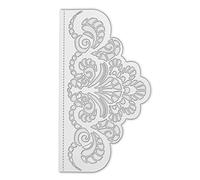 Fafeicy Troqueles de Corte en Forma de Flor, Troqueles de Borde de Encaje de Acero Al Carbono, 14,9 X 8,5 Cm, Plantilla Hueca de Superficie Lisa para Hacer Tarjetas, álbumes de Recortes, Manualidades,