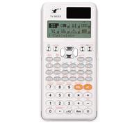 Fafeicy TY-991EX Calculadora Científica Función 552 Pantalla HD Batería Solar de Doble Potencia con Cubierta Protectora para Estudiantes Profesores Ingenieros (White)