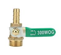 Fafeicy Válvula de Bola de Latón Macho G1/2, Conector de Manguera de 8mm, 10mm y 12mm con Rosca Macho para Cierre de Agua del de Riego (Diámetro de la interfaz 8mm)